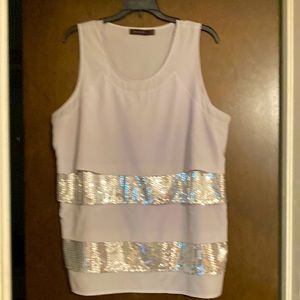 Holiday Sleeveless blouse with sequins